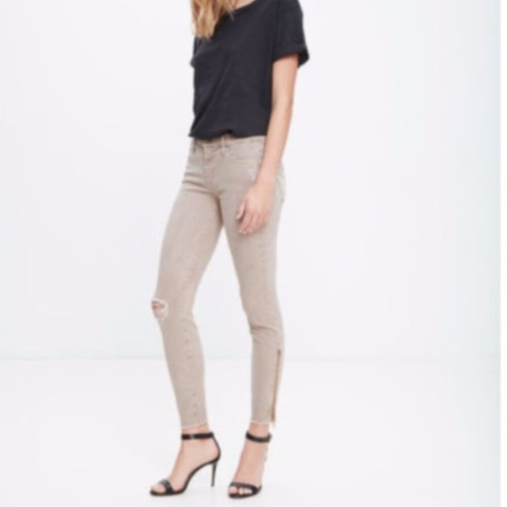 Mother Denim jeans looker zip fray size 24